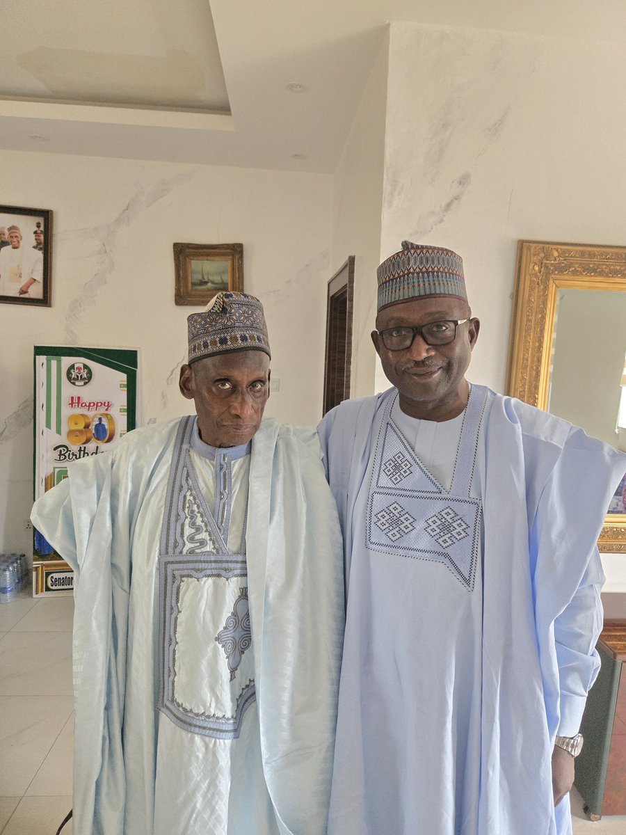 babandedemb's tweet photo. Today I paid a courtesy call on my mentor Senator Abu Ibrahim, CFR -  a Katsina born seasoned politician who continue to shape politics in Nigeria. He is over 80 years old but physically and mentally alert. I wish us well https://t.co/q2XXKTKi7z