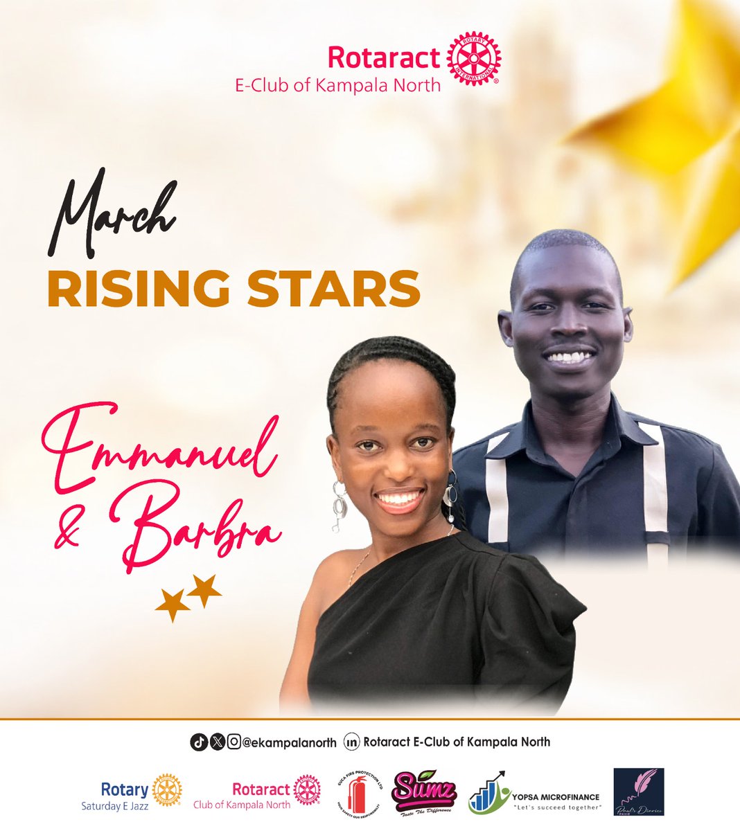 ekampalanorth's tweet image. ✨ Rising stars shining bright this March 🌟

 Emmanuel &amp;amp; Barbra, proof that passion, leadership, and purpose create impact.

The future is not coming, it’s already here 💫

#EKANOsCelebratesYou #EKANOsRisingStars #RotaractFamily #ServiceAboveSelf