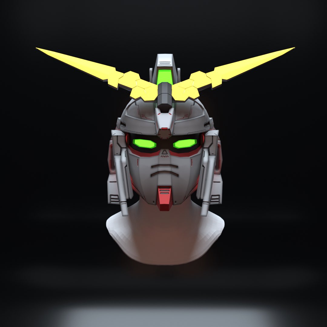 Dansanugrah's tweet photo. gundam unicorn mask https://t.co/vAERMSlMks