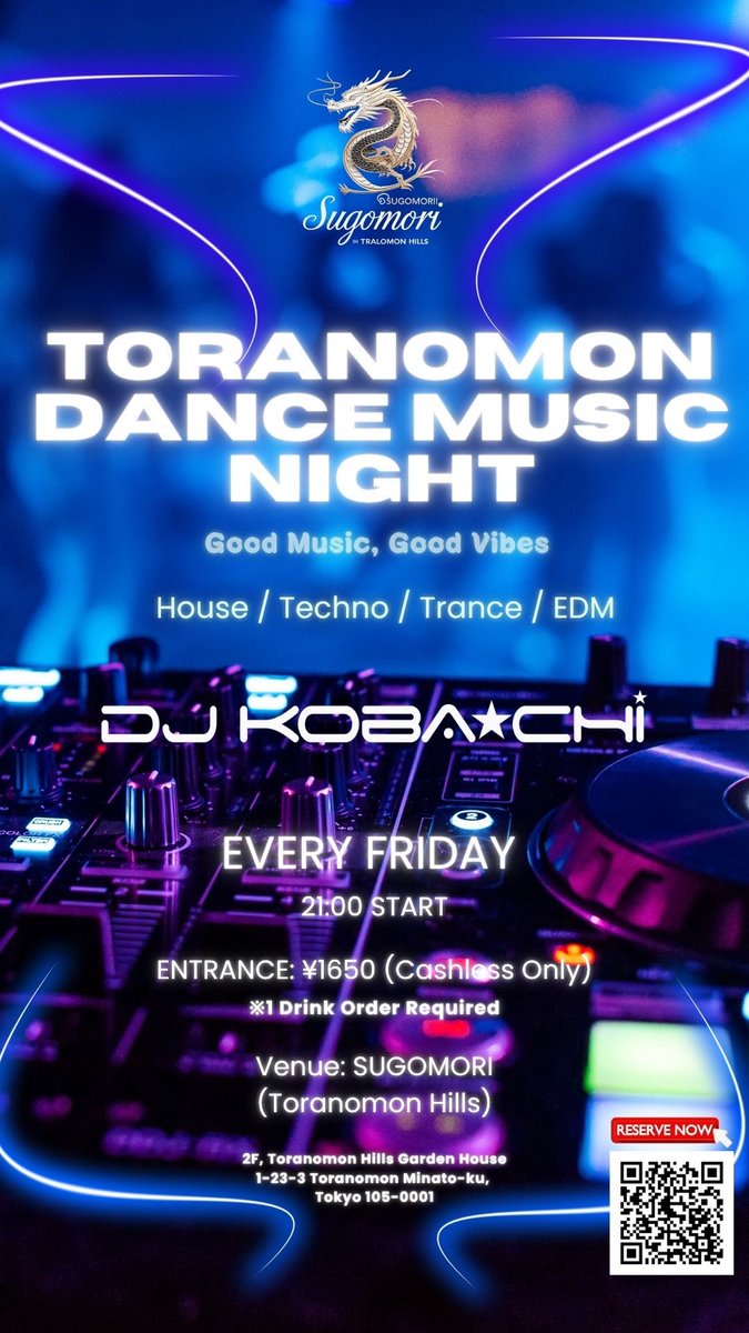 mikey55_tokyo's tweet image. 4月から毎週金曜日21:00〜虎ノ門ヒルズ内の巣籠さんでDJしてますのでお気軽に遊びに来て下さい♬
#虎ノ門ヒルズ
#dj