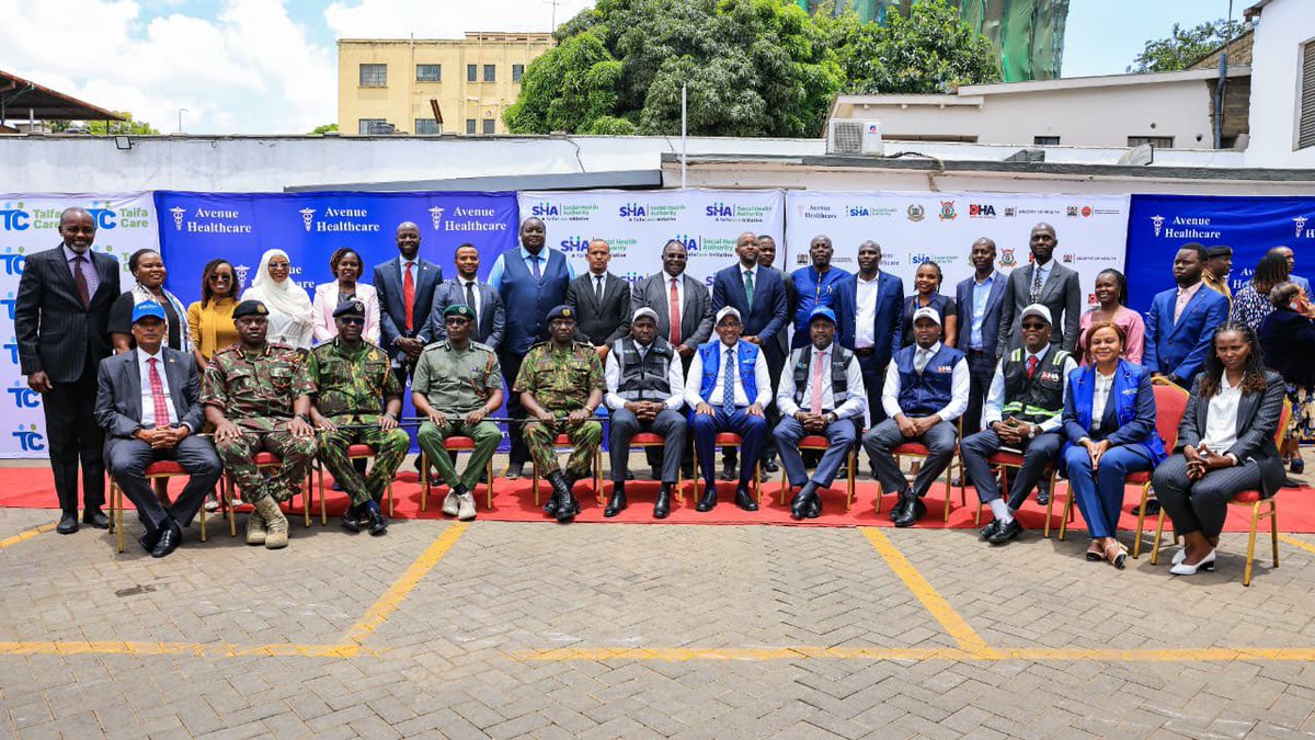 NPSC_KE's tweet photo. Chairperson Dr. Amani Komora and Chief Executive Officer Peter Leley today attended the official onboarding of officers from the National Police Service and the Kenya Prisons Service onto the Public Officers Medical Scheme Fund (POMSF) at Avenue Hospital, Nairobi. Dr. Komora emphasized the critical role of a healthy workforce in enhancing effective service delivery.

The event was presided over by Health Cabinet Secretary Hon. Aden Duale and attended by Interior Cabinet Secretary Hon. Kipchumba Murkomen and other senior officials from the the National Police Service, Kenya Prisons Service and Social Health Authority (SHA).

The new scheme dubbed ‘Usalama Cover’ broadens access to healthcare by expanding the network of accredited facilities from 800 to over 6,000 public, private and faith-based institutions nationwide.