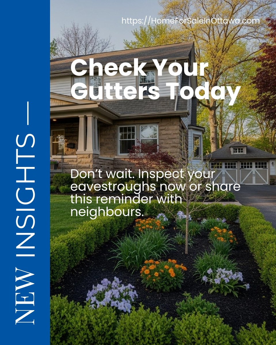 Eavestroughs are your home's best defence against basement flooding when Ottawa's spring snow melts and rain arrive. 🏠

Have you checked your gutters yet this season?