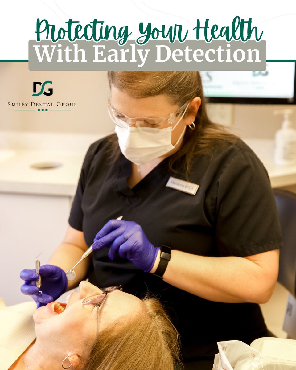 April is Oral Cancer Awareness Month, a reminder of the importance of early detection. Routine oral cancer screenings are quick, comfortable, and can play a vital role in protecting your overall health. Learn more about the warning signs at smileydentalgroup.com/general-dentis….