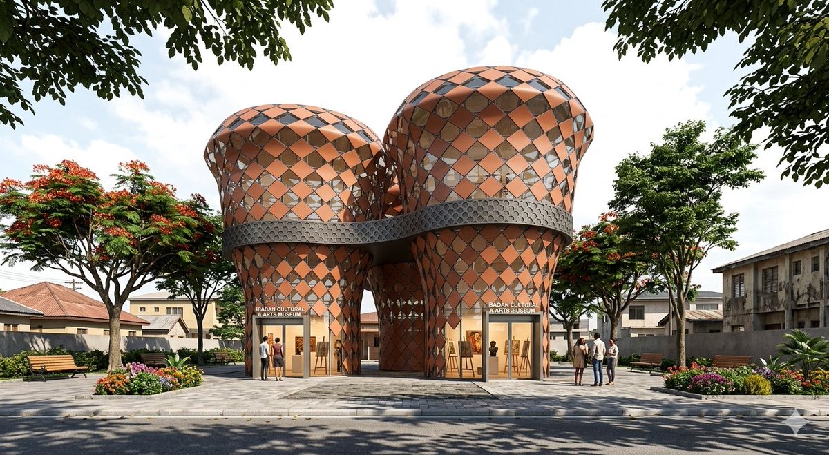 olasupoisaiah2's tweet photo. Hello!
I'm here again with another piece.
Today, I decided to stay local and pick inspiration from a popular drum in Oyo state, I'll leave you to tell me which drum you see in the comment section.
Still on revit massing + ai render series
#Revit_architecture #Airender https://t.co/T9h5sGaKG3
