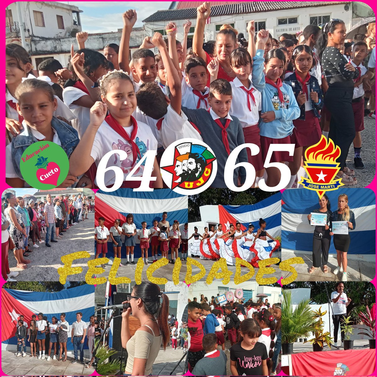 La plaza Tania, la Guerrillera se llenó de júbilo, alegría y patriotismo para celebrar el acto por el 65 aniversario de la <a href="/OPJMCuba/">OPJM Cuba</a> y 64 de la <a href="/UJCdeCuba/">UJC de Cuba</a>. Reconocidos pioneros y guías Destacados. <a href="/CubaMined/">MINED</a> <a href="/NelsyYamirka/">Nelsy Yamirka González Pérez</a> #JovenesConstruyendoElFuturo