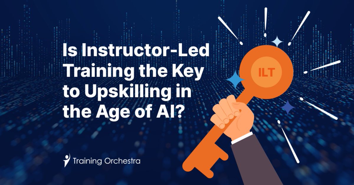 TrainingOrc's tweet photo. AI is changing how skills are built. What’s less clear is what it can’t replace.

As L&amp;D moves deeper into the age of AI, one old question feels newly relevant again – especially for teams serious about upskilling 👉 https://t.co/ChCgzODZt7

#LandD #ILT #vILT #upskilling https://t.co/RwPkK4fVO7