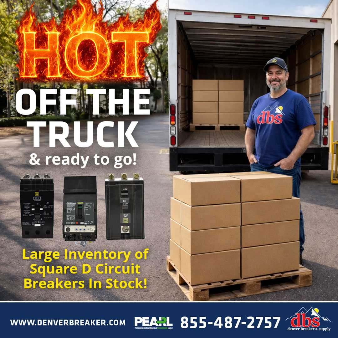 DenverBreaker's tweet photo. Denver Breaker &amp; Supply has a LARGE inventory of Square D Circuit Breakers ready to head your way!
• QO, QOB
• EDB, EGB, EJB
• HDA, HGA, HJA
• And more!

#SquareD #CircuitBreakers #ElectricalSupply #ElectricalProducts #IndustrialSupply #ReconditionedElectrical https://t.co/v5W9h2jkiC