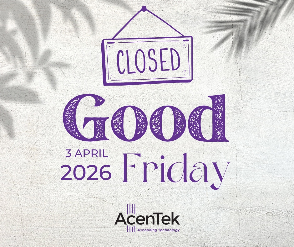 GoAcenTek's tweet photo. The AcenTek office will be closed tomorrow, Friday, April 3rd, in observation of Good Friday. https://t.co/FCb5iGnlPw