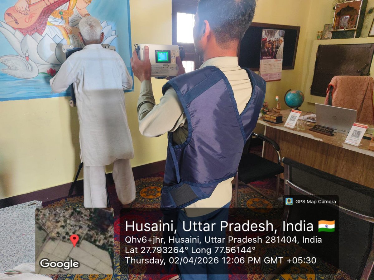 MtrNtep's tweet image. 📢 शिविर संख्या 13
📍 ग्राम हुसैनी, ब्लॉक छाता, जनपद मथुरा
#TBMuktBharatAbhiyaan के अंतर्गत 100 दिवसीय सघन टीबी खोज अभियान में आज X-ray Screening Camp का आयोजन किया गया, जिसमें #HighRiskPopulation की स्क्रीनिंग कर #EarlyDetection सुनिश्चित किया गया।
📊 X-ray: 179 (पुरुष 123,