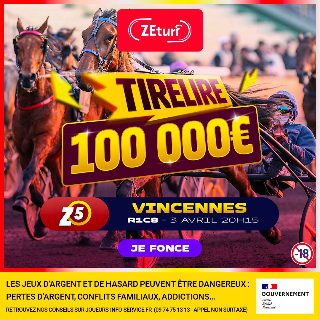 MVPronosTurf's tweet photo. 🚨💰 ALERTE TIRELIRE 💰🚨
Demain à Vincennes, 100 000€ à aller chercher sur le ZE5 Ordre (R1C8) 😱🔥
Merci @ZEturfFr pour ce cadeau !
🧠💥 Alors les cracks des pronos… inspirés ?
👉 Donnez votre ZE5 Ordre en réponse, on peut en débattre😉 ⬇️
#ZE5 #Quinte #Turf #Pronostics https://t.co/hy4pWItStq