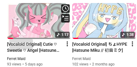 Omg thanks for over 100 views on Cho Hype and nearly 100 on Cutie Sweetie 🥹♡ྀི ₊ #vocaloid