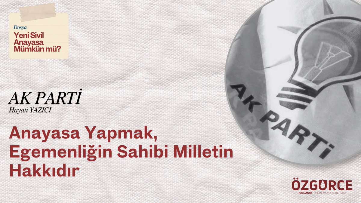 Özgürce İnsan Hakları Dergisi tweet media