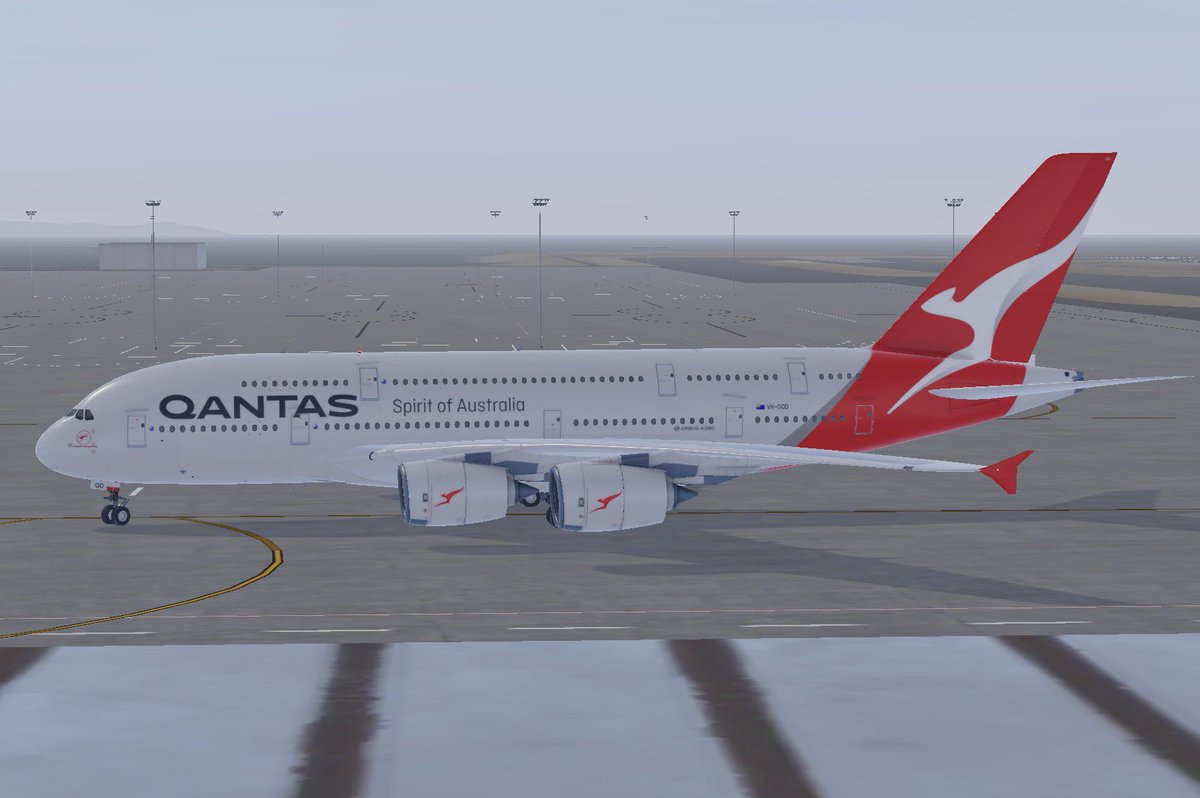 yutyan_if's tweet image. カンタスのA380でセントレアに到着🇯🇵

#infiniteflight