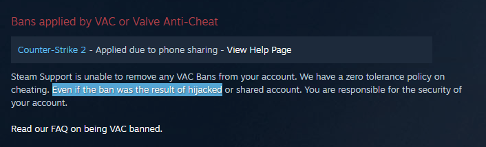 nightmare24797's tweet photo. @valvesoftware @Steam y'know the fact ive been banned for 7 years all because my account got hacked and got hit with a association ban cuz i couldnt remove the guys phone number once i  got the acc back is crazy.
ive appealed this maybe 5 times over the years https://t.co/Wx7dGxQEI0