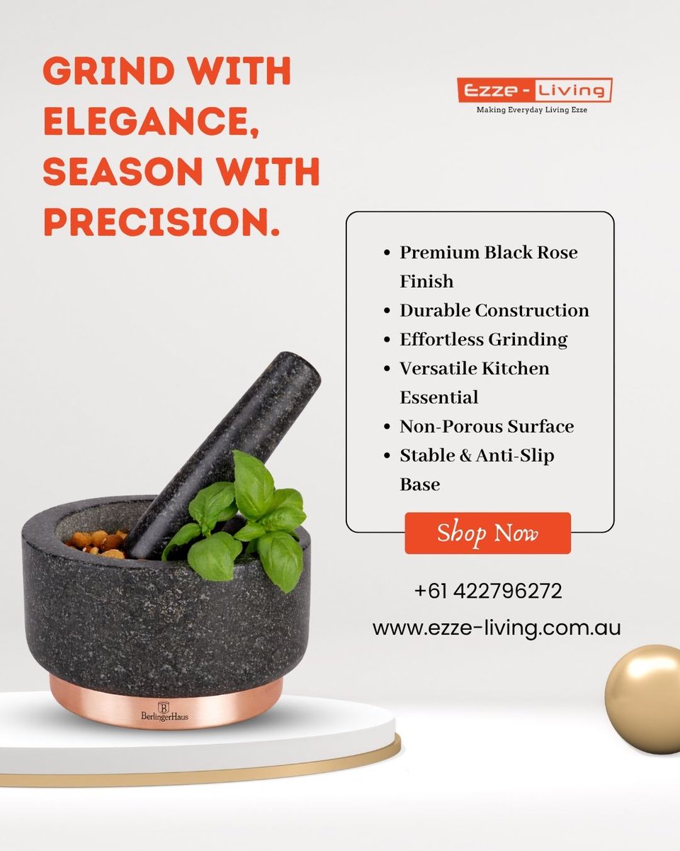EzzeLiving's tweet image. Unlock real flavor in every dish
Grind herbs &amp;amp; spices the traditional way with a Pestle &amp;amp; Mortar
Fresh taste. Better cooking.

🛒 ezze-living.com.au/product/pestle…

#PestleAndMortar #CookingTools #KitchenEssentials #FreshFlavours #HomeCooking #KitchenUpgrade