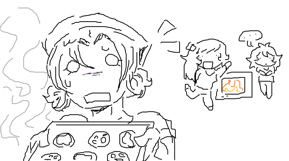 puppycchow's tweet image. drew this of THE farm house trio #havingfun #blooddebt