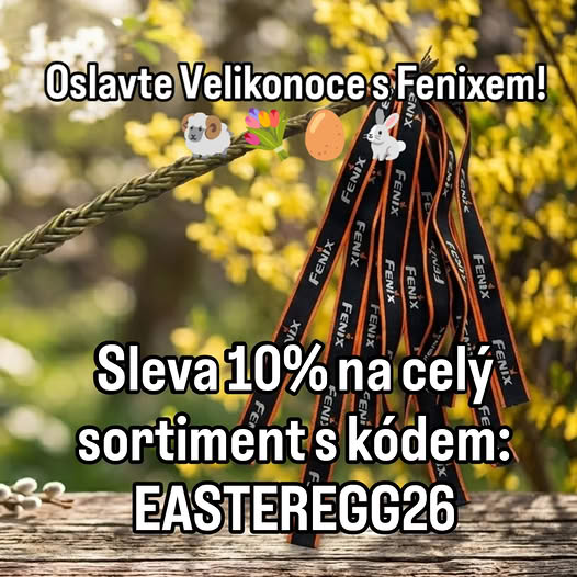 Kronium's tweet photo. Koleda, koleda, Kronium! 🐣🔦

Letos jsme pomlázku trochu vytunili – místo pentlí popruhy Fenix a v košíku místo vajíček pořádná nálož lumenů! Aby byla vaše velikonoční nadílka ještě lepší, máme pro vás dárek: 10% SLEVA NA CELÝ SORTIMENT s kódem 👉 EASTEREGG26 👈 na našem eshopu. https://t.co/aqWpeDgnpk