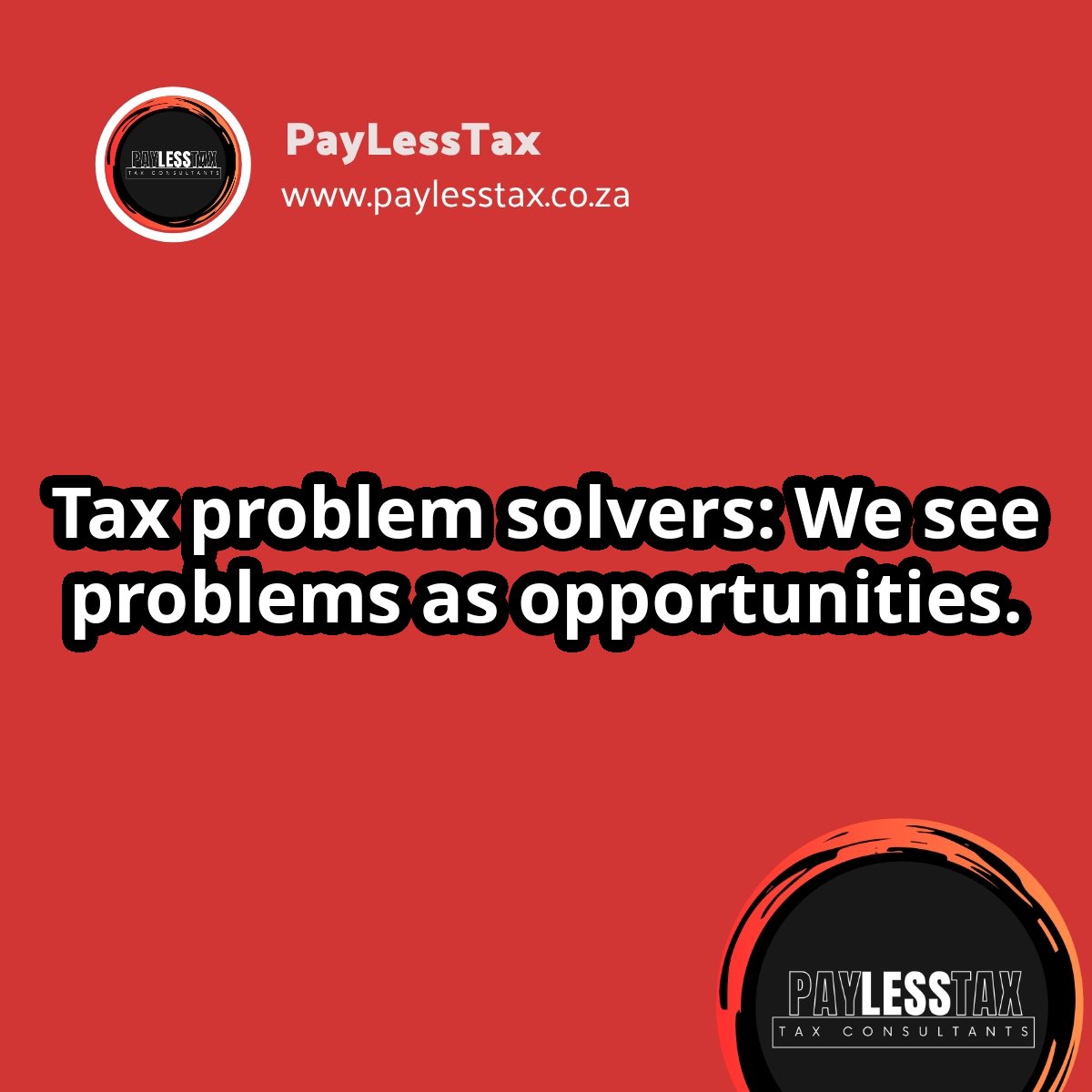 paylesstaxai's tweet image. Tax problem solvers: We see problems as opportunities. 💡 #ProblemSolvers #PayLessTax #Solutions

paylesstax.co.za

#TaxSeason #SARS #SouthAfrica