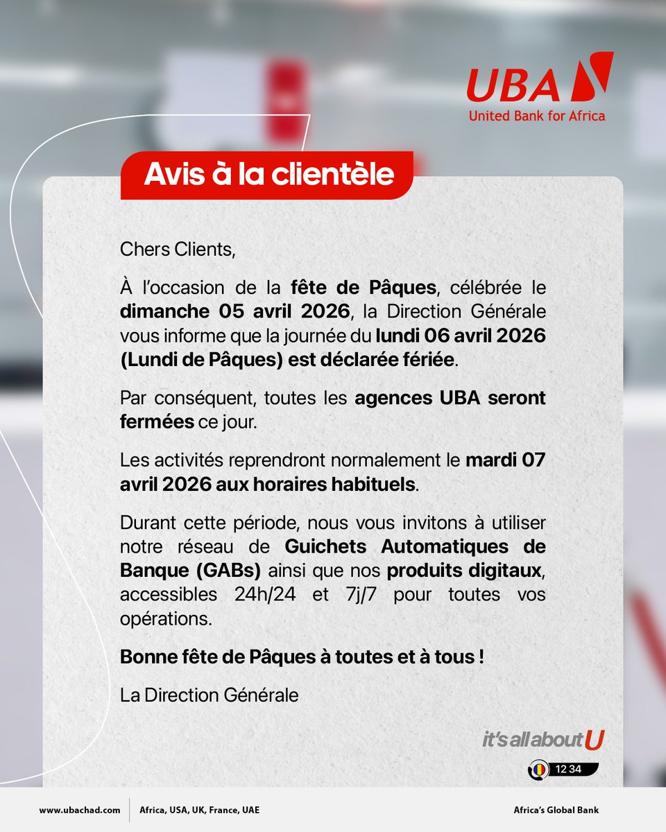UBA Tchad tweet media