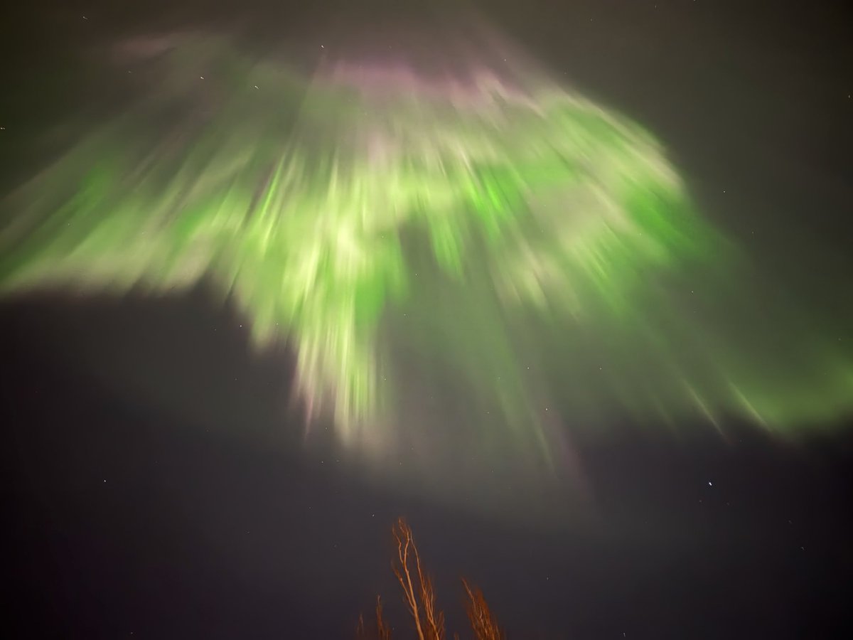 _byronjohnson's tweet photo. Waking up in the middle of the night has its advantages.  @BonnyvilleAB 2:45 am. #aurora #northernlights #spaceweather #auroraborealis #Bonnyville #NorthofExpected https://t.co/9uvvIVUD33