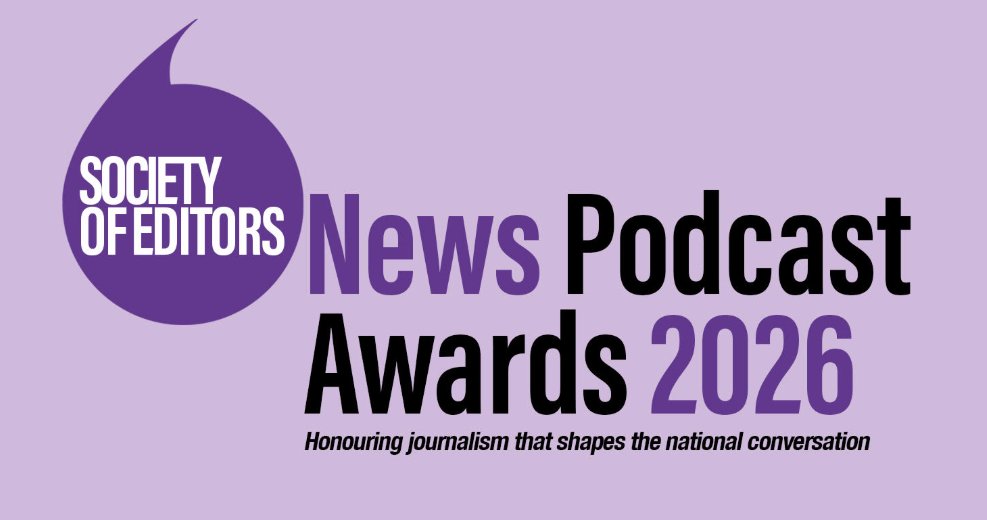 EditorsUK's tweet photo. The entry deadline for the @EditorsUK News Podcast Awards 2026 has been extended until Thursday 16 April 2026. The awards, which are free to enter, are the first UK awards dedicated exclusively to recognising excellence in news podcast journalism

https://t.co/PHMEqnVxy6 https://t.co/WLQuOVS8uU
