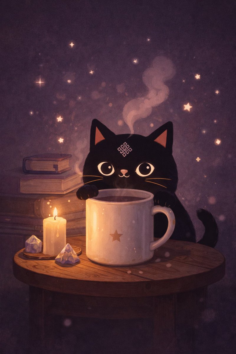 rinlinrinlin0's tweet photo. hi hi~ just a quiet moment with siggy, warm light and soft thoughts ☕🐈‍⬛
sometimes the smallest rituals mean the most
@ritualfnd  @ritualnet https://t.co/fdIJEH4ZXE