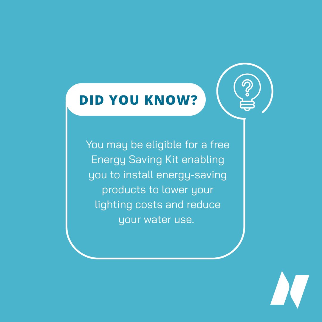 NTPowerNews's tweet photo. 💡#DidYouKnow You may be eligible for a free Energy Saving Kit enabling you to install energy-saving products to lower your lighting costs and reduce your water use.
Visit https://t.co/PZIZCjkDMD for more details!
#ntpower #saveonenergy https://t.co/OLueJH4Hgk