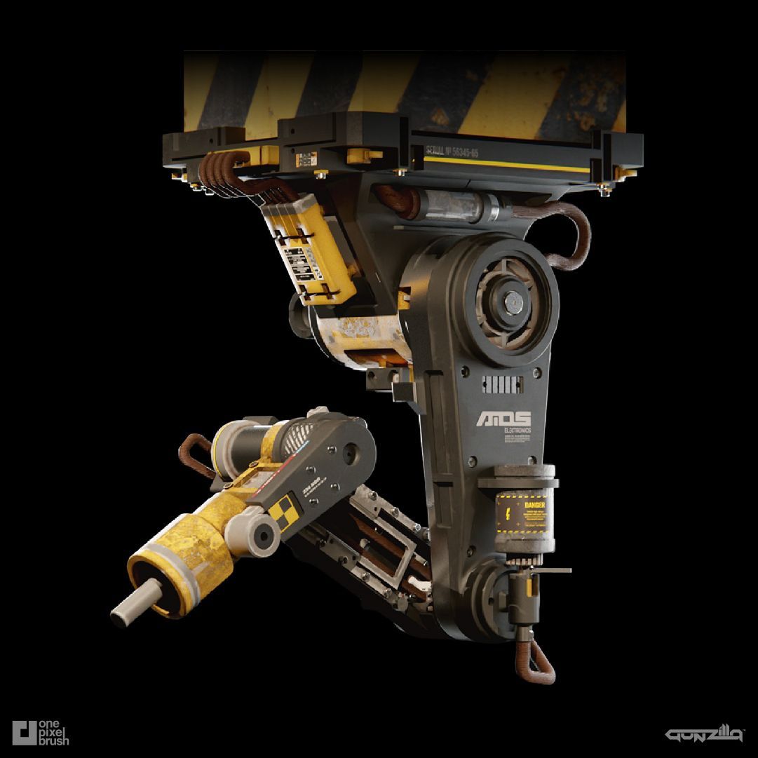 onepixelbrush's tweet image. #OffTheGrid Cargo Sorting Buliding robotic arm props! 🦾📦These pack the cyberlimbs for the entire island - don't get too close!;) Thank you Gunzilla!

CA: Stefano Federico, Gabriele Grioli
AD: Piotr Krynski
CD: Shaddy Safadi

#Hardsurface #ScifiArt #Cyberpunk #ConceptArt #Props