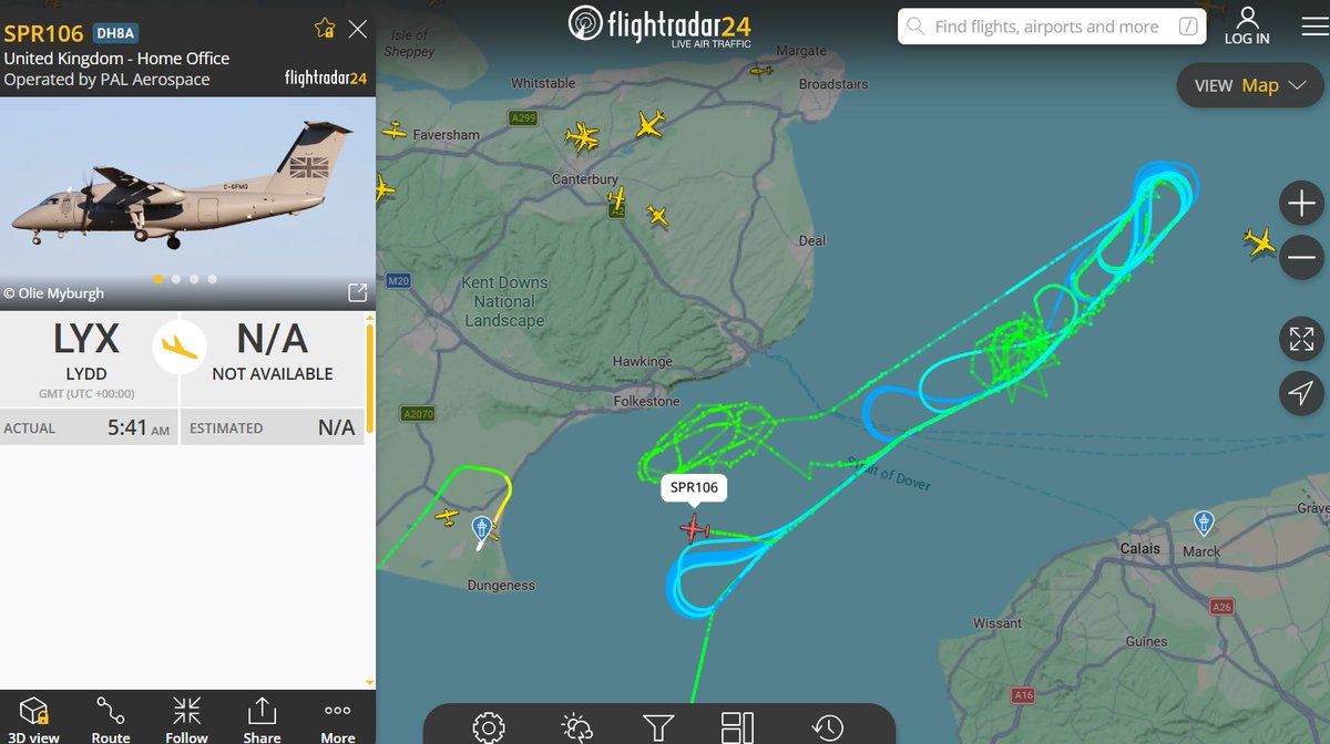 RobFodder's tweet photo. @MichelleDewbs Especially when you have a Government plane flying up and down the Channel spotting them as they leave.
Wonder how much that costs the tax payers? https://t.co/lGkQocMJMQ
