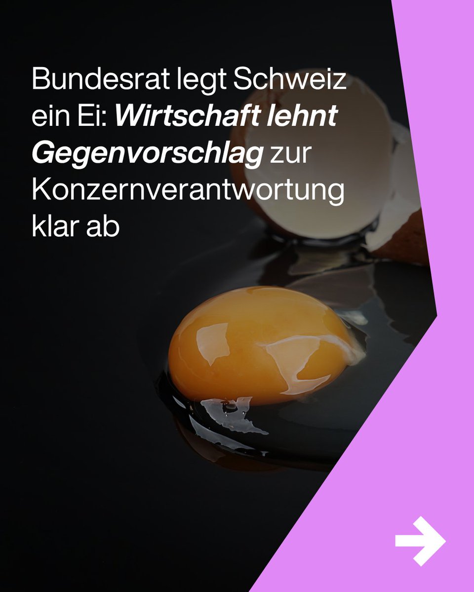 economiesuisse's tweet photo. 𝗕𝘂𝗻𝗱𝗲𝘀𝗿𝗮𝘁 𝗹𝗲𝗴𝘁 𝗱𝗲𝗿 𝗦𝗰𝗵𝘄𝗲𝗶𝘇 𝗲𝗶𝗻 𝗴𝗿𝗼𝘀𝘀𝗲𝘀 𝗘𝗶: 𝗪𝗶𝗿𝘁𝘀𝗰𝗵𝗮𝗳𝘁 𝗹𝗲𝗵𝗻𝘁 𝗚𝗲𝗴𝗲𝗻𝘃𝗼𝗿𝘀𝗰𝗵𝗹𝗮𝗴 𝘇𝘂𝗿 𝗞𝗼𝗻𝘇𝗲𝗿𝗻𝘃𝗲𝗿𝗮𝗻𝘁𝘄𝗼𝗿𝘁𝘂𝗻𝗴 𝗸𝗹𝗮𝗿 𝗮𝗯❌
Mit dem Gegenvorschlag zur Konzernverantwortung will der Bundesrat ein neues Lieferkettengesetz einführen, das deutlich über die EU‑Regeln hinausgeht. Die Wirtschaft lehnt diesen Vorschlag klar ab.
Das neue Gesetz ist ein Paradebeispiel für unnötige Bürokratie🗂️ und vorauseilenden Gehorsam. Während die EU bei der Haftung zurückbuchstabiert, will der Bundesrat sie in der Schweiz ausbauen. Gleichzeitig drohen zusätzliche Auflagen trotz etablierter Rechtsprechung – ein klarer Wettbewerbsnachteil für Schweizer Unternehmen in wirtschaftlich unsicheren Zeiten.
Während die EU abbaut, schiesst der Bundesrat mit diesem Gesetz über das Ziel hinaus⚠️ – entgegen seinem eigenen Wort. Die Wirtschaft sagt deshalb klar Nein zum Gegenvorschlag.
👉 Mehr dazu in unserer Medienmitteilung: https://t.co/pMw3BzVqWR
#Konzernverantwortung #Wirtschaft #Bürokratie #Unternehmen