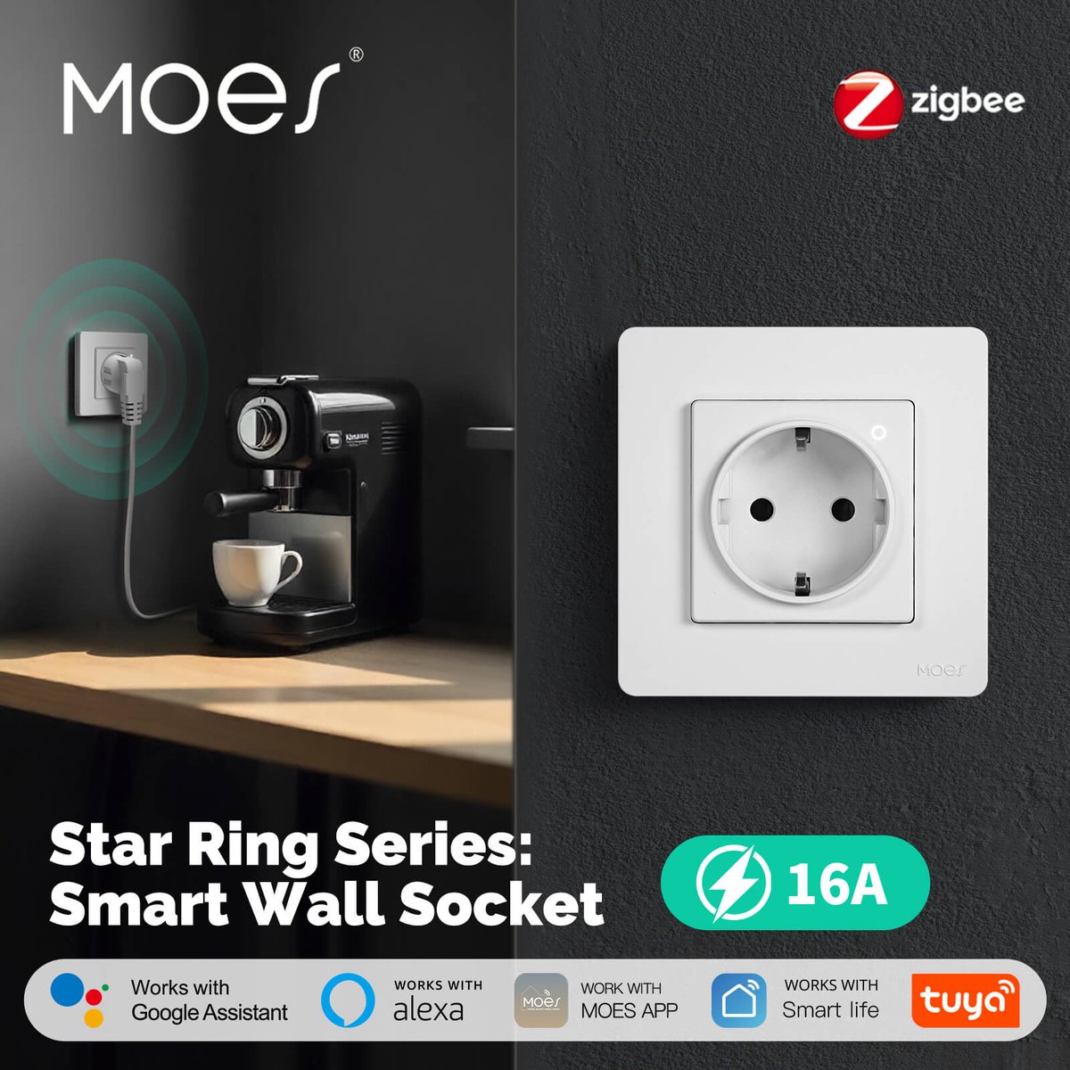 MOESPowerNOVA's tweet image. 🔌 ZigBee Smart EU Socket
Smart scenes, voice control &amp;amp; safe PA66 design—make your home smarter effortlessly ✨

📧 Contact: info@moespower.com
🌐 Website: moespower.com

#moespower #zigbee #smartsocket #smarthome