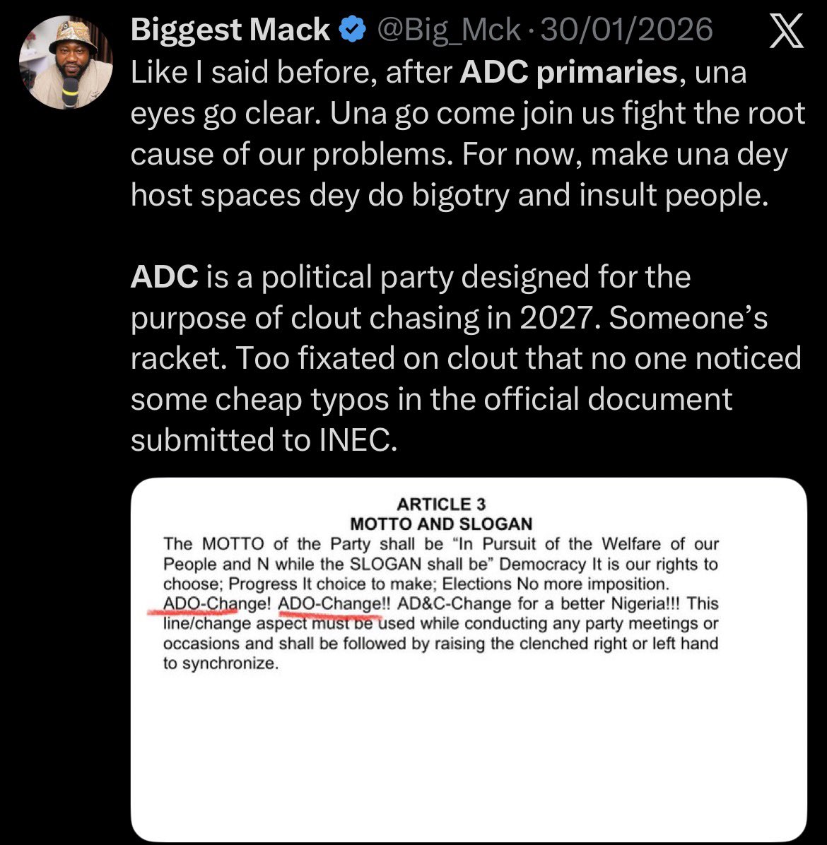 Biggest Mack tweet media