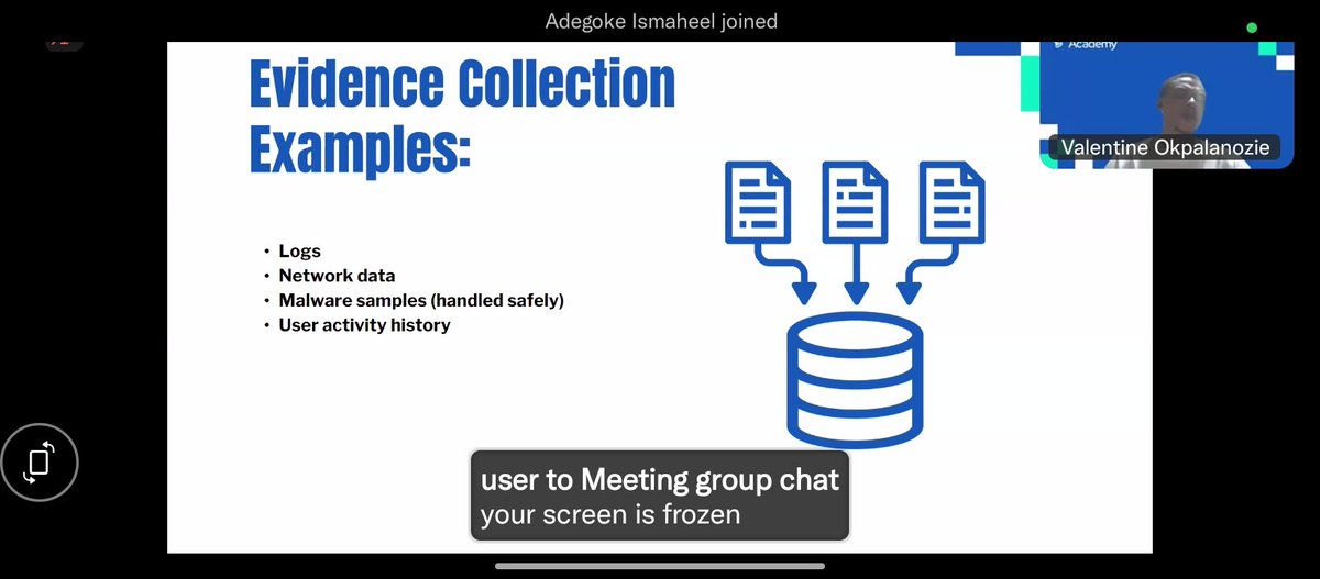 mark_nimi's tweet photo. Yesterday's Class: Incident Response Deep Dive w/ Valentine @TechSphereAcad! 
Key Takeaways
IR Framework Lifecycle:
🔹 Prep/Detect: SIEM alert validation.
🔹 Analysis: Evidence &amp; log collection.
🔹 Escalation: Fast-tracking high-risk threats.
#TSAcademy #SOC #NIST #CyberSecurity https://t.co/sZ3zVnZs1D