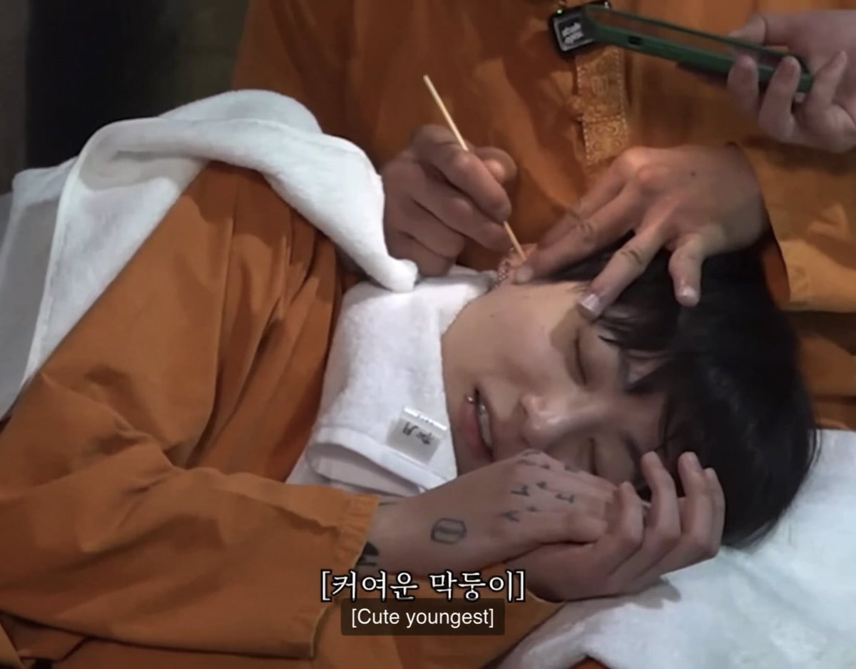 <a href="/bts_bighit/">BTS_official</a> 👨🏻: kookoo chan… doesn’t he look cute in this angle?
🐰: *getting his ear cleaned* but it feels so refreshing 
👨🏻: wow bts is clean even in here [ears]
👨🏻: wanna see mine? it’s no joke
🐰: 😧🤣