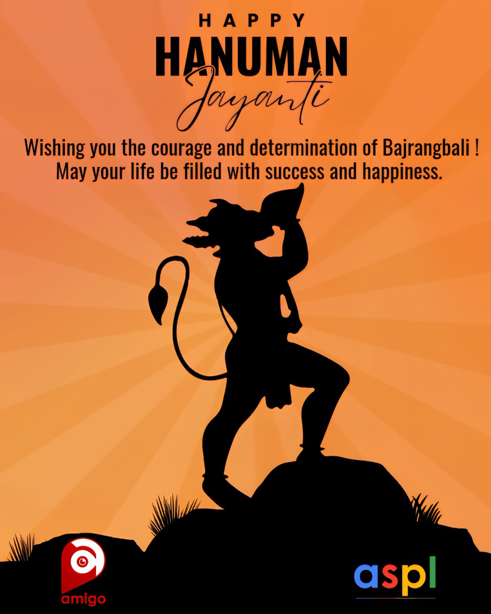 amigoXofficial's tweet photo. Happy Hanuman Jayanti 🚩

#hanuman #hanumanji #hanumanjayanti #hanumanchalisa #bajrangbali #bajrangbalihanuman #lordhanuman #LordHanumanBlessings #lordhanumanji #courage #determination #success #happiness #wish #wishes https://t.co/WThc92vgmS