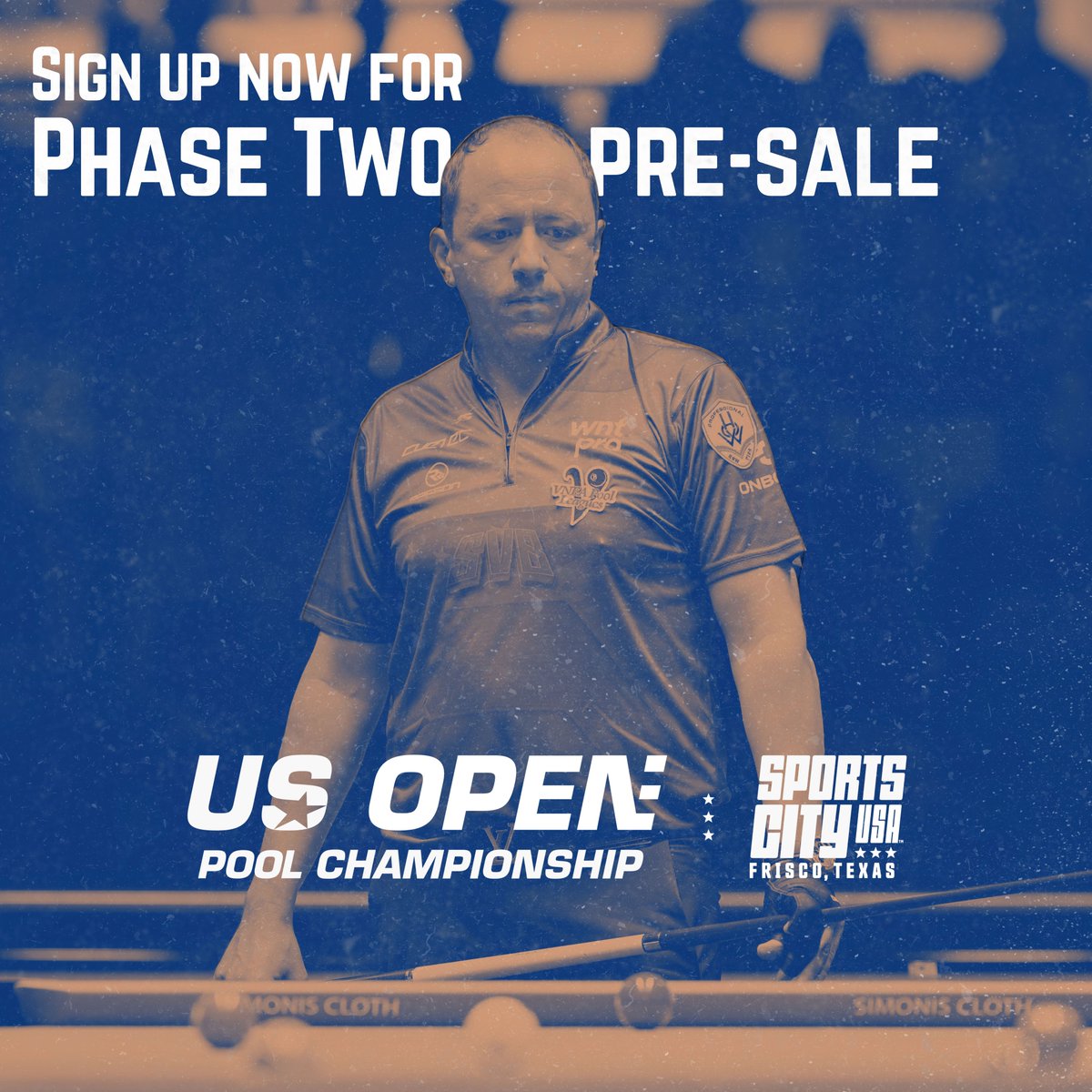 MatchroomPool's tweet photo. ⏳ Just 2 hours to go
Phase Two Pre-Sale for the 2026 US Open goes live at 10am CDT — and this is your chance to get in before general sale.
256 players. $500,000 on the line. One of the biggest events in world nineball.
👉 Sign up here: https://t.co/PcI5cDSIYD
#USOpenPool https://t.co/Va2kJc97pj