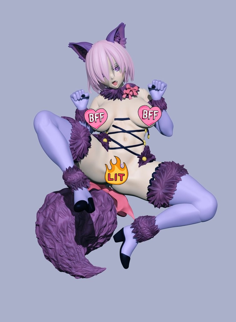 マシュのスケベフィギュア、ファー部分作り直して色塗りました。
次はこういう感じで行くぜ！
隠しなしはサブ垢に載せるのでプロフィールから見に行ってね(^_-)-☆