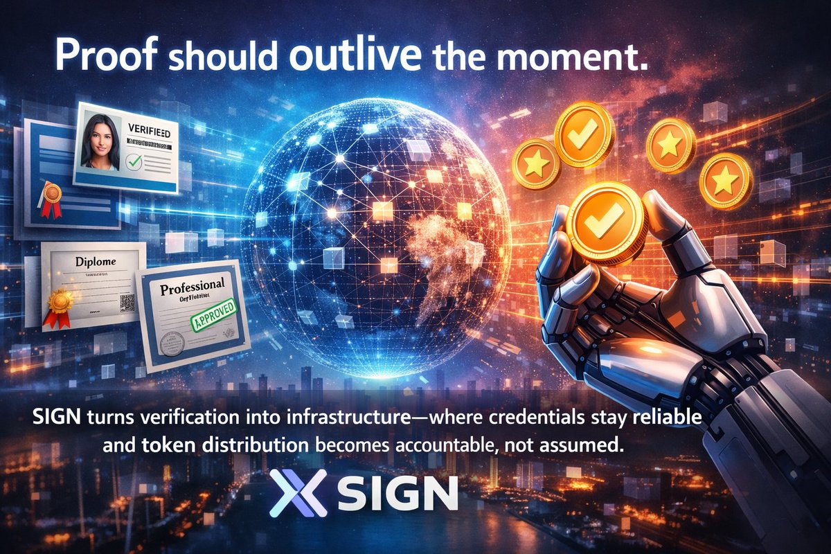 ZubairAhme56352's tweet image. Proof should outlive the moment.

SIGN turns verification into infrastructure—where credentials stay reliable and token distribution becomes accountable, not assumed.

#SignDigitalSovereignInfra @Sign $sign