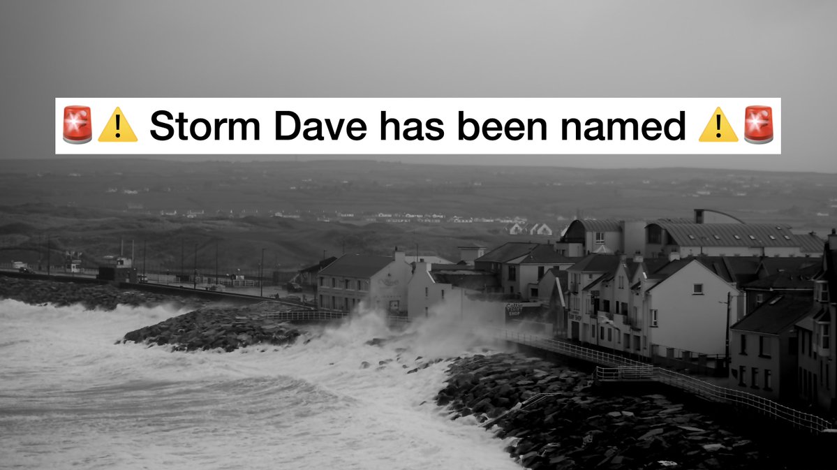 IrelandAlerts's tweet image. ⚠️ Storm Dave has been named! ⚠️

A very windy weekend coming up!

Please Share and keep up to date with the latest here at Weather Alerts Ireland!

#StormDave #Storm #metoffice #meteireann