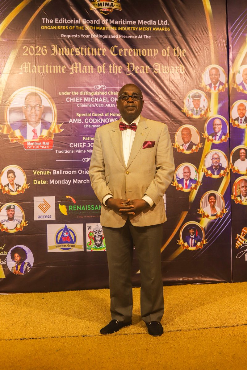 _Tamah1's tweet photo. SIFAX Group and its Chairman, Dr. Taiwo Afolabi, recorded a remarkable outing at the Maritime Industry Merit Awards (MIMA) 2026, clinching three prestigious honours in recognition of their outstanding contributions to Nigeria’s maritime and corporate landscape. https://t.co/mQEj49UMr1