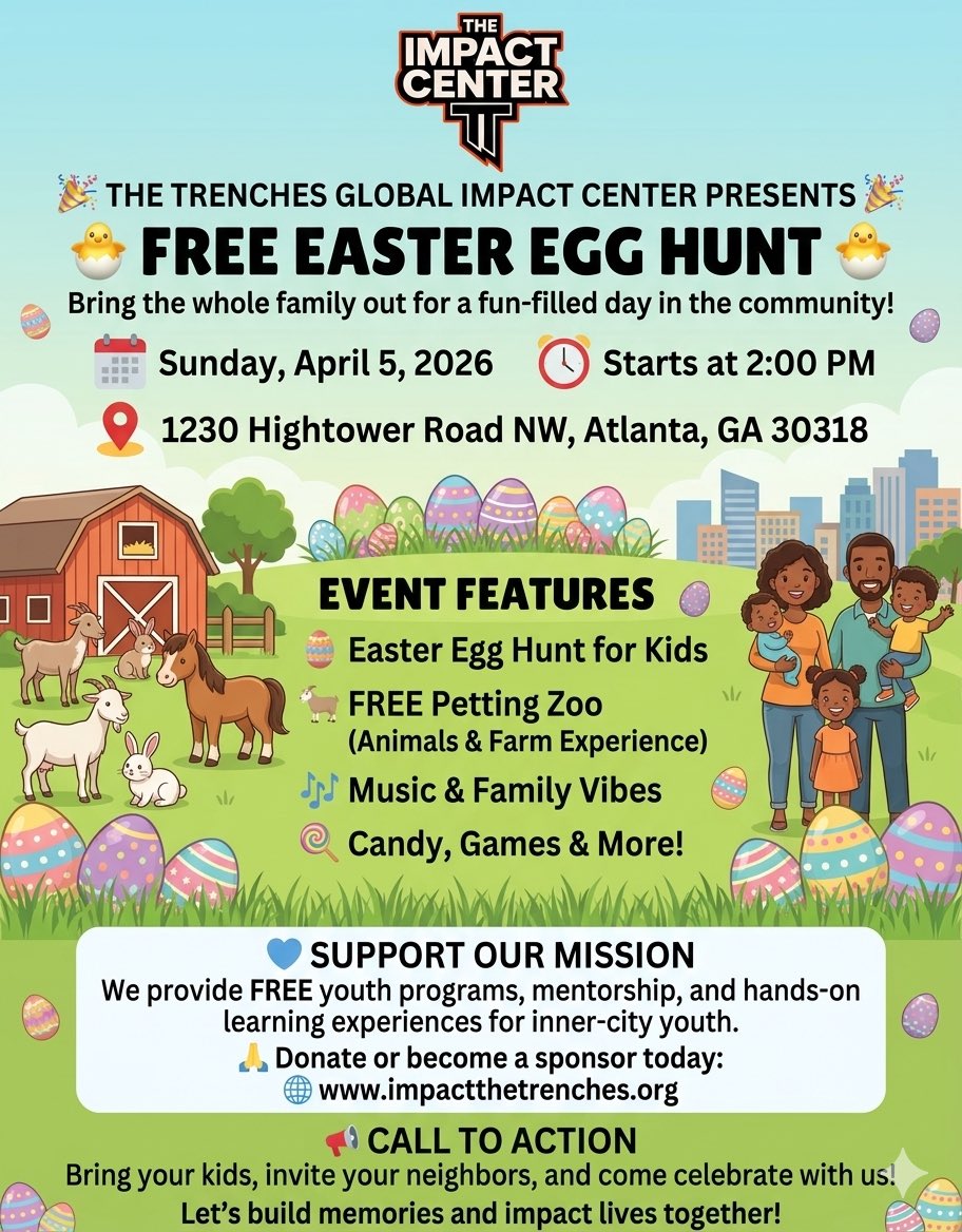 armonrashod's tweet photo. 🐣 FREE Easter Egg Hunt in Atlanta! 
📅 April 5 | ⏰ 2PM 📍 1230 Hightower Rd NW
🥚 Kids Egg Hunt 🐐 Free Petting Zoo 🎶 Music + Family Fun
💙 Help us serve youth—donate eggs, snacks, drinks or online: https://t.co/u1mxJCpE4u
Pull up with the family! 🙌
#EasterATL #Atlanta https://t.co/3axk5Mbc8X