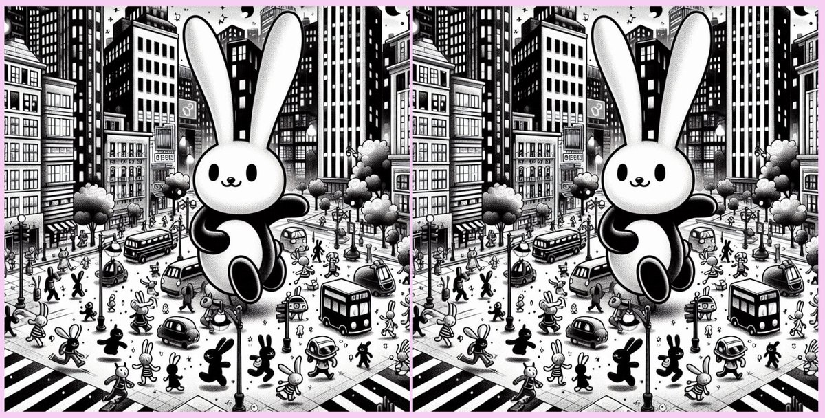 0Babilu0's tweet image. Find the 3 differences 🧐, #gmega 
A blockchain that takes up space with @megaeth 🐰