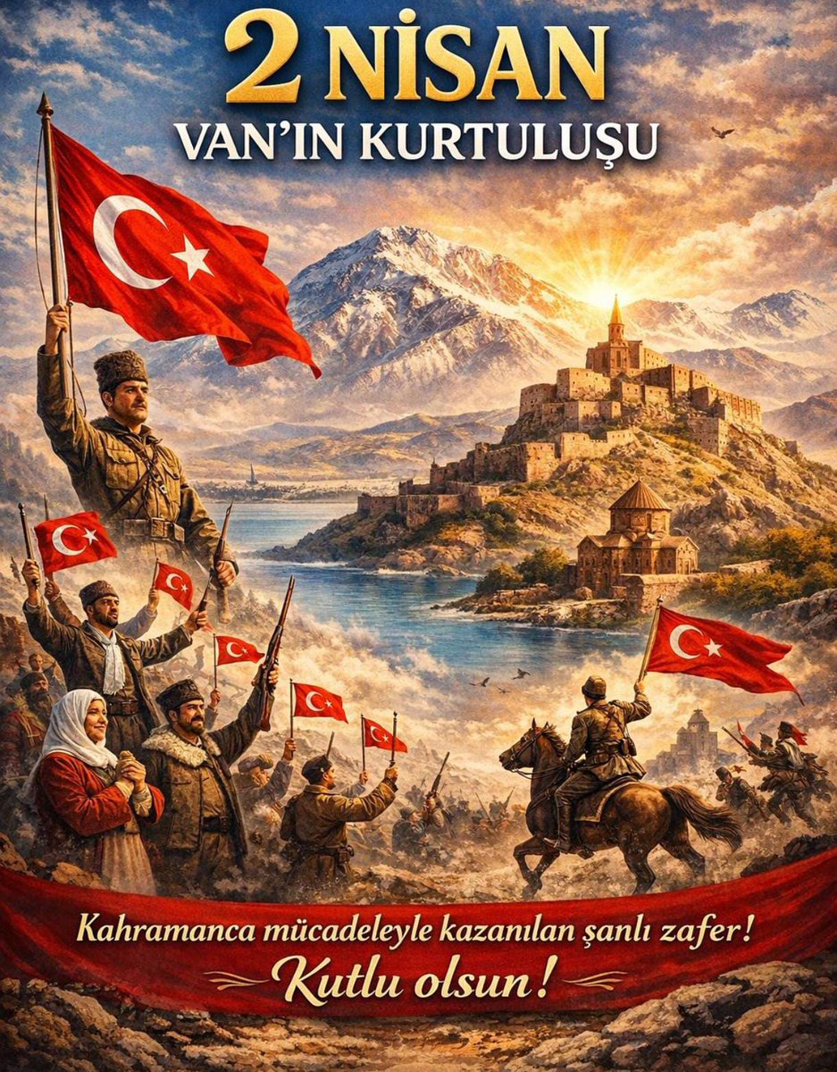 Gencmemursen_65's tweet photo. 2 Nisan, Van’ın esaretten kurtulup yeniden dirilişinin simgesidir. Bu toprakların ruhu, dün olduğu gibi bugün de dimdik ayakta. Kurtuluşumuz kutlu olsun 🇹🇷 @mehmet_uca @mstemrebalci @Ozeravci65  #Van https://t.co/VACRogRfdP