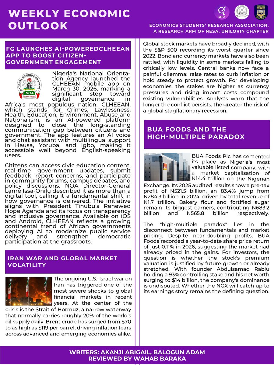 UILESRA's tweet photo. WEEKLY ECONOMIC OUTLOOK

#ESRAUIL #ECONOMICOUTLOOK https://t.co/rDv4oiJ8Ck