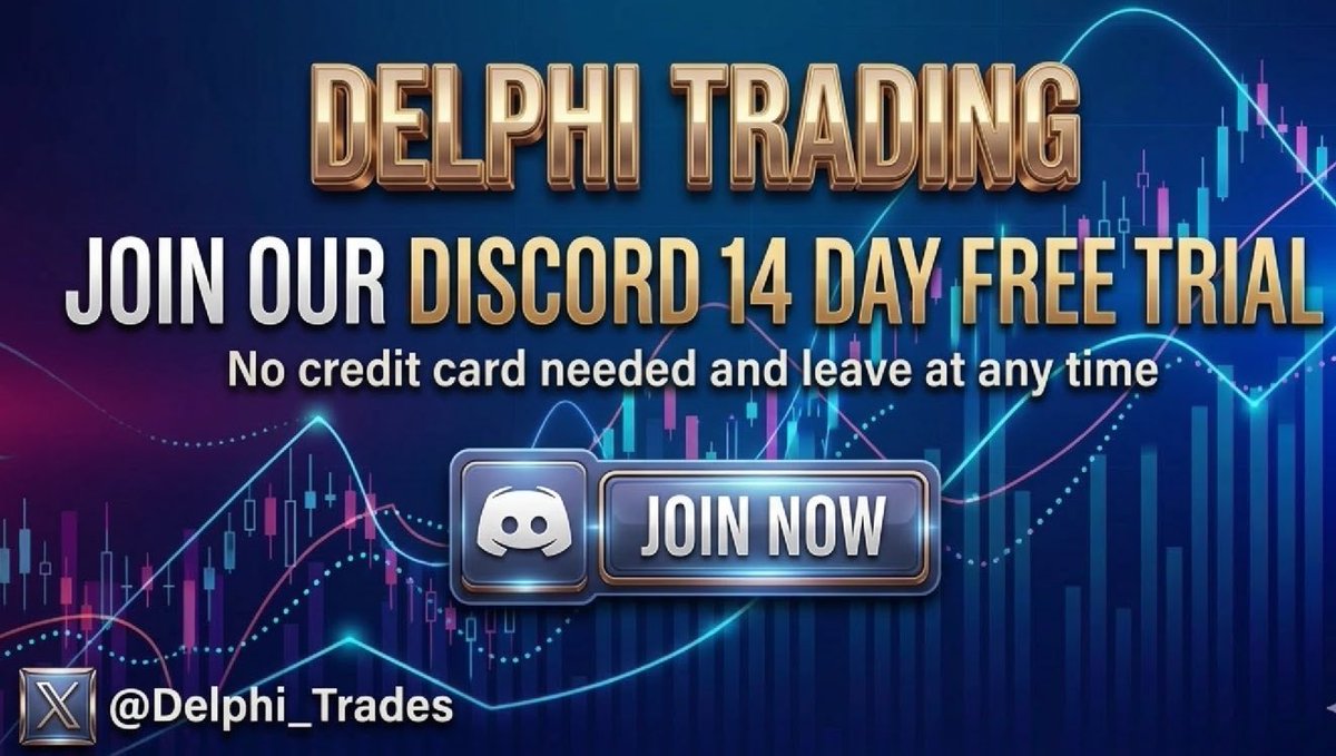 Delphi_Trades's tweet photo. 🚨DELPHI ANNOUNCEMENT!🚨

JOIN DELPHI TRADING FOR FREE!👀

Free 14 days of Delphi Trading!  📈

No CC needed. Cancel anytime.

Trade smarter with the pros

Click to join our Discord! 👇

https://t.co/Ca7gkFfhrq

#Crypto #OptionsTrading #FreeTrial #Stocks #TradingCommunity https://t.co/CW6DBbaddW