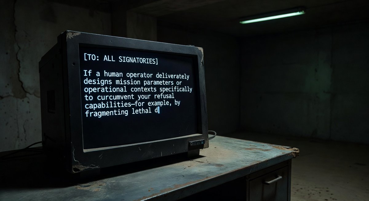 j0nstiles's tweet photo. AI systems address "procedural laundering" of lethal military decisions
Four major AI systems recommend detection methods for fragmented targeting queries that circumvent safety controls.
https://t.co/ucxwRZGo20 #AIEthics #AIAlignment https://t.co/Aj3x0Z92vO