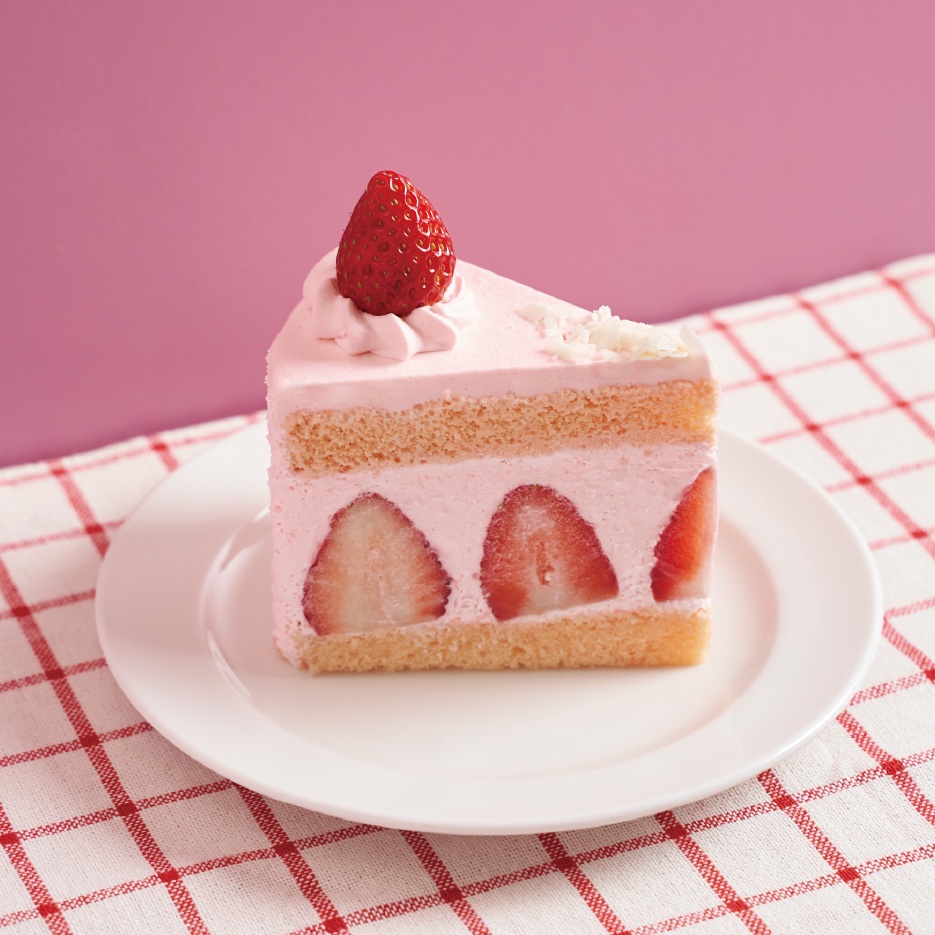 【ピンク箱未開封】3個ムースクリーム - メロジョイいちごショートケーキスライス 本日発送】【ピンク箱未開封発送】いちごショートケーキ スライス 3個