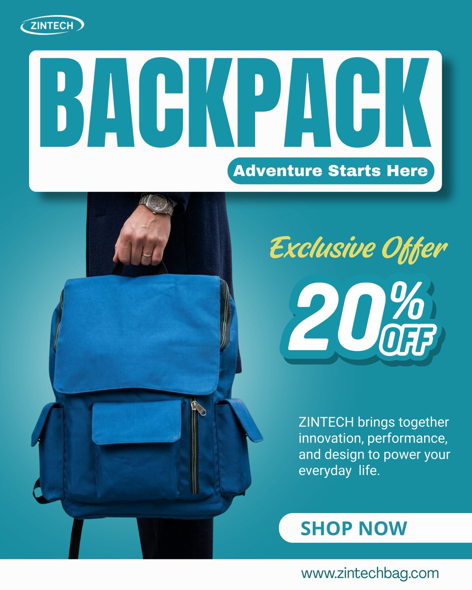 zintech_bag's tweet image. 🎒 Ready to Elevate Your Style?
Step into every adventure with confidence using the all-new ZINTECH Backpack. 💼✨

🔥 Limited Time Deal – Get 20% OFF!
Don’t miss out on the perfect blend of style, comfort, &amp;amp; durability.
🌐zintechbag.com
.
.
.
.
#Zintech #BackpackLife