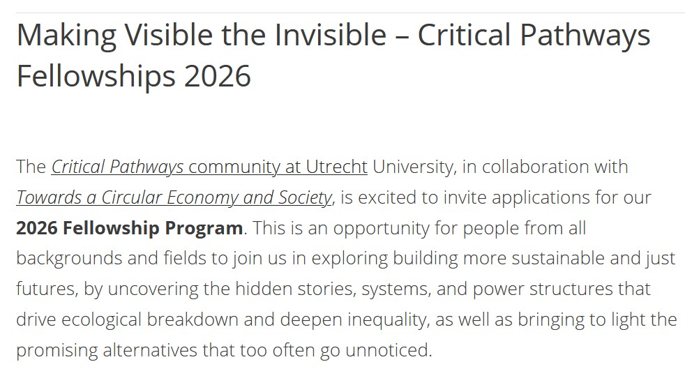 Lawyerin4Africa's tweet image. Making Visible the Invisible – Critical Pathways Fellowships 2026
Deadline: April 27
uu.nl/en/news/making…