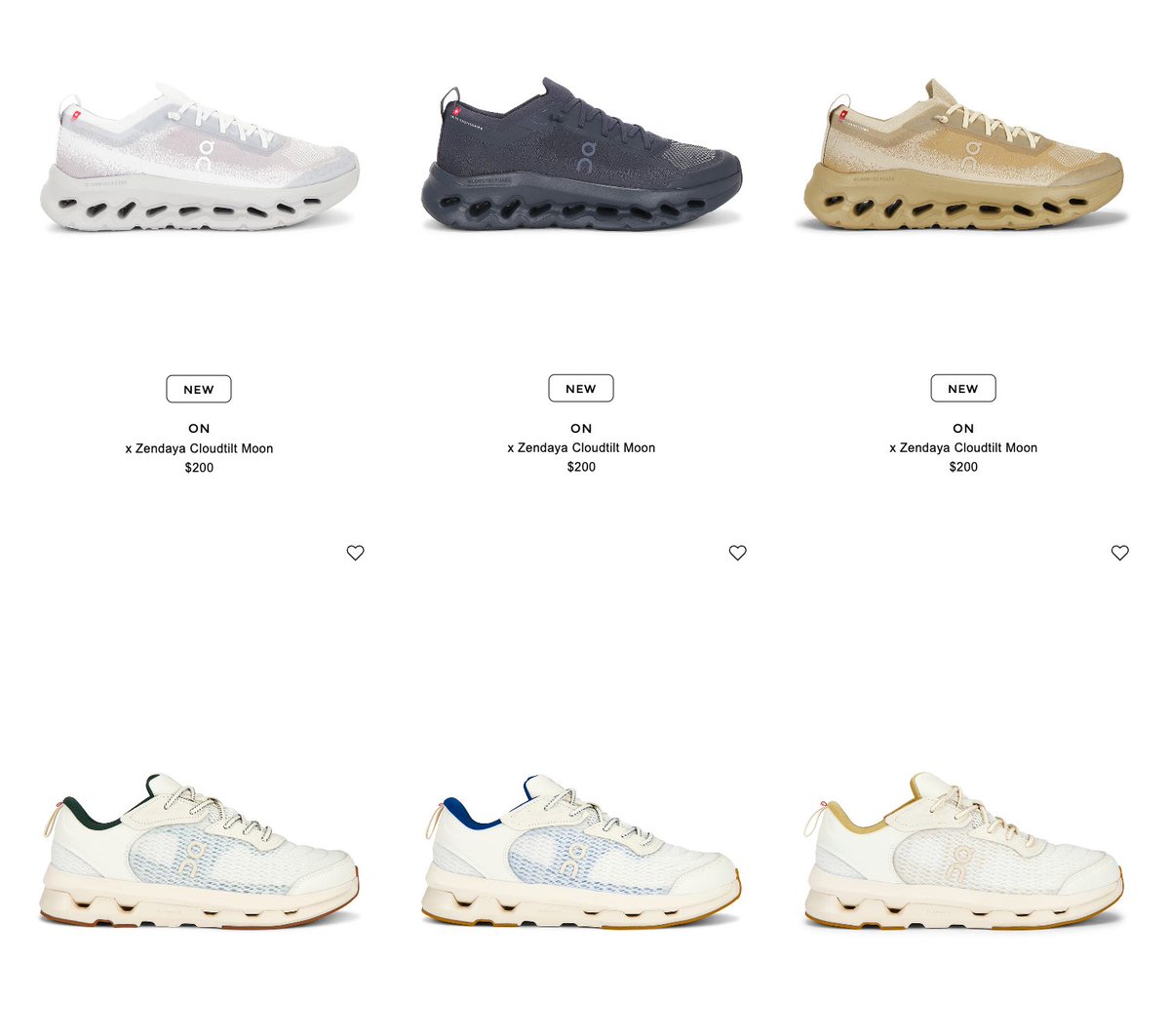 SOLELINKS's tweet photo. Ad: NEW Zendaya x ON Cloudtilt &amp; Cloudzone Moon Collection  

Revolve:https://t.co/cS2eLl3ka9
FWRD:https://t.co/3nhhnybNXA https://t.co/vkQxDFDoRD